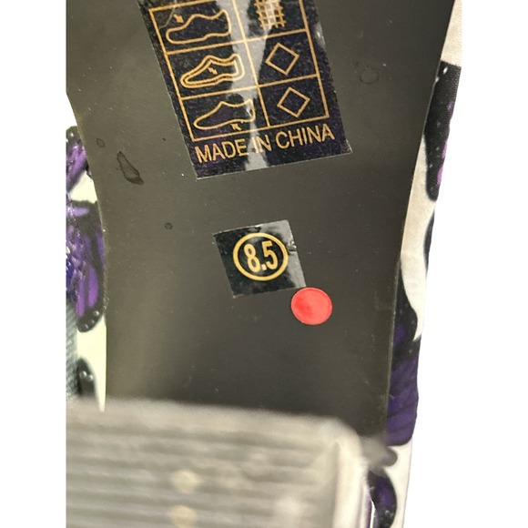 Downtown Dive Butterfly Peep Toe 5" Heel Booties Size 8.5 Purple - Picture 4 of 8